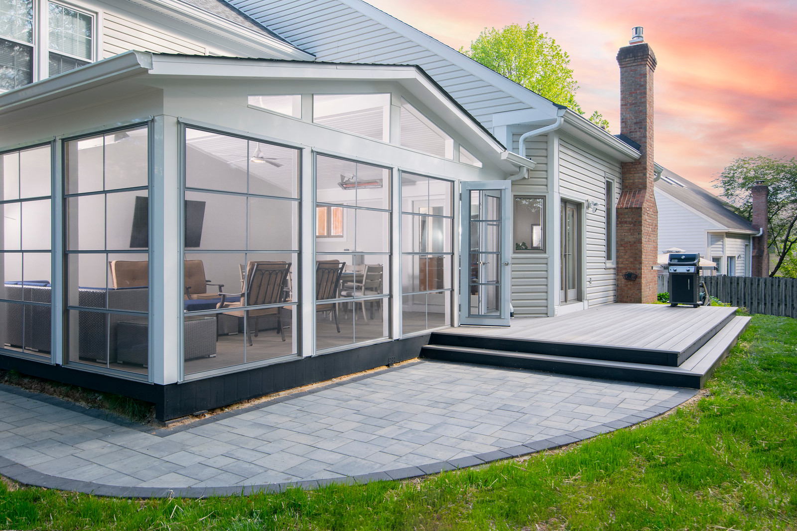 Potomac MD porch with Sunspace Windows and Infratech Heaters
